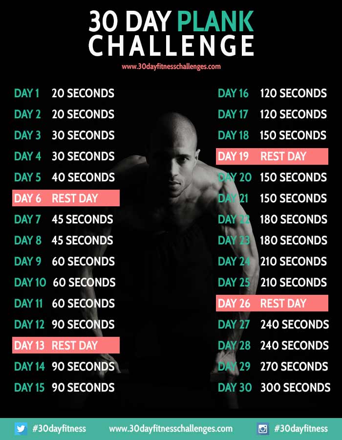 30 day abs challenge calendar